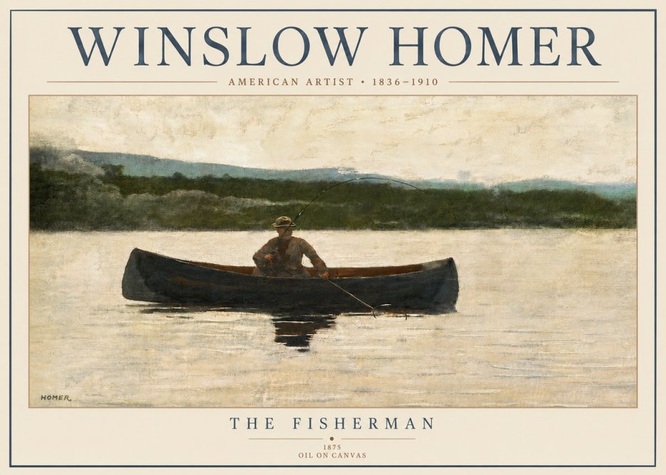 Winslow Homer The Fisherman No4 - Plakat