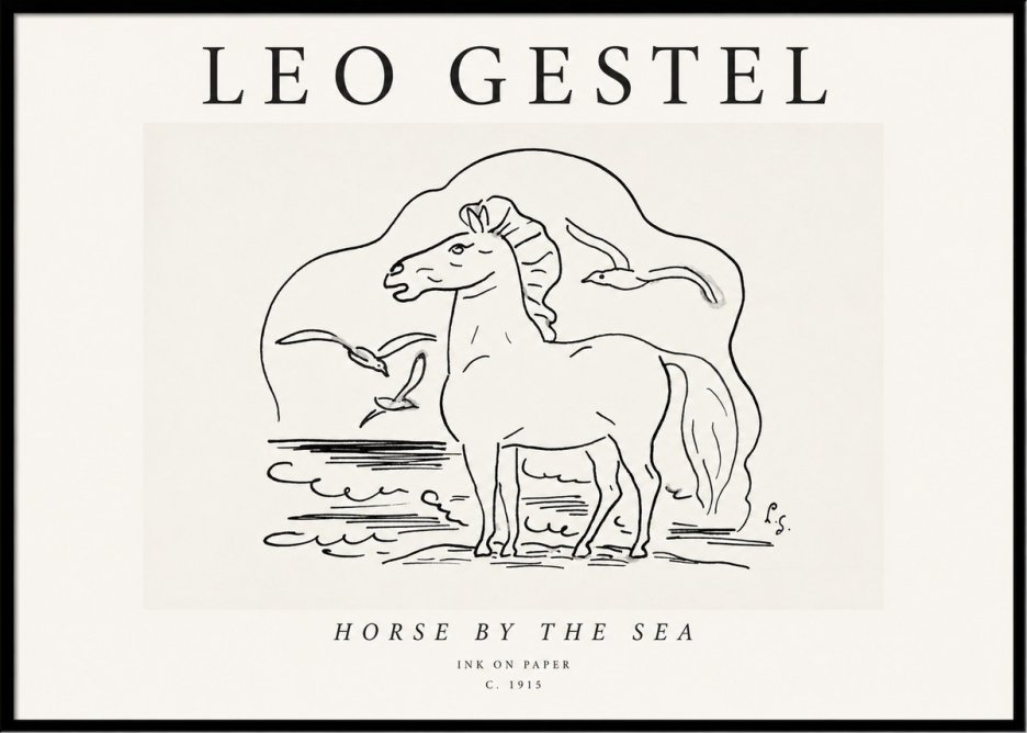 Leo Gestel Horse by the Sea No1 - Plakat