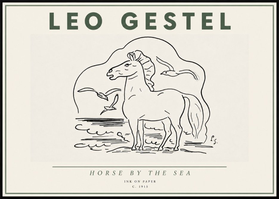Leo Gestel Horse by the Sea No4 - Plakat