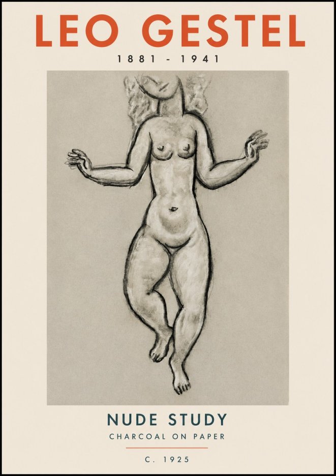 Leo Gestel Nude Study No2 - Plakat