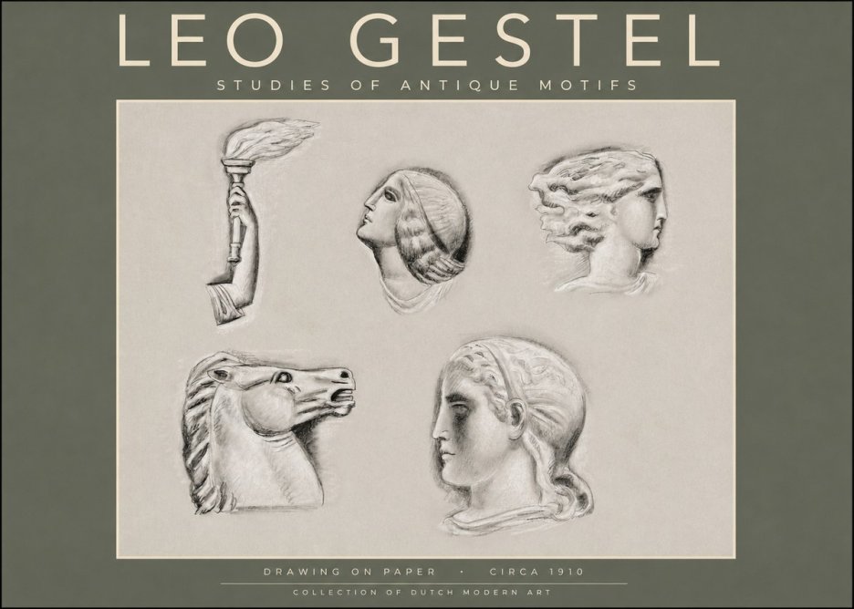 Leo Gestel Studies of Antique Motifs No2 - Plakat