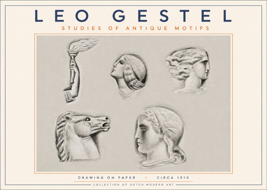 Leo Gestel Studies of Antique Motifs No3 - Plakat