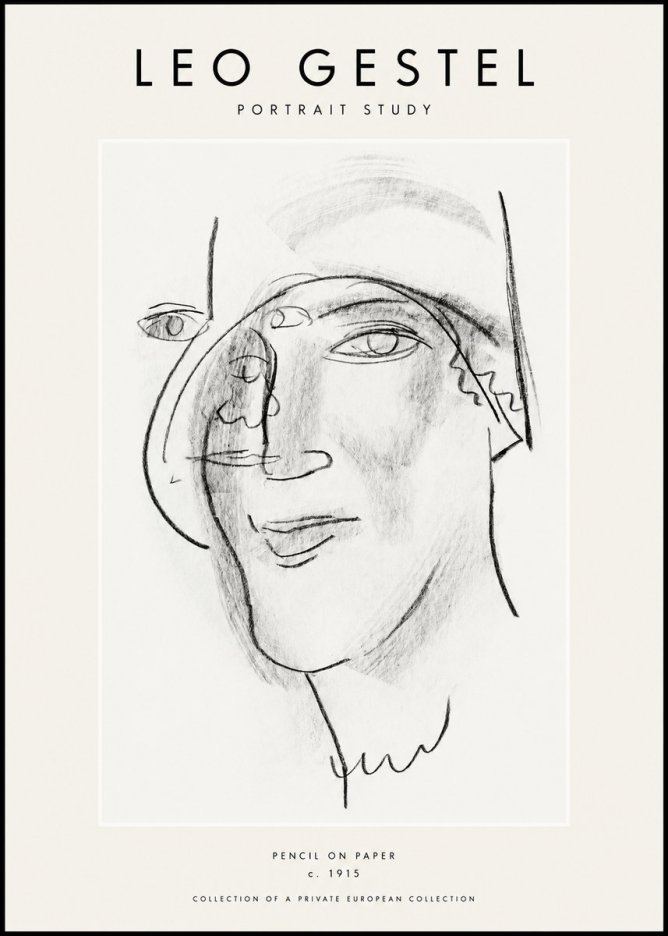 Leo Gestel Portrait Study II No1 - Plakat