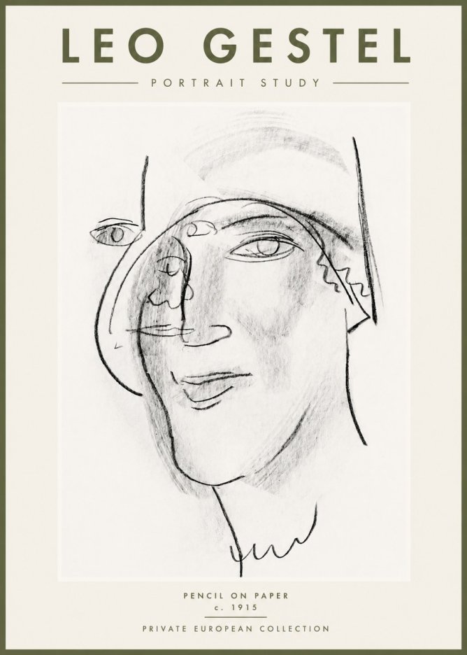 Leo Gestel Portrait Study II No3 - Plakat