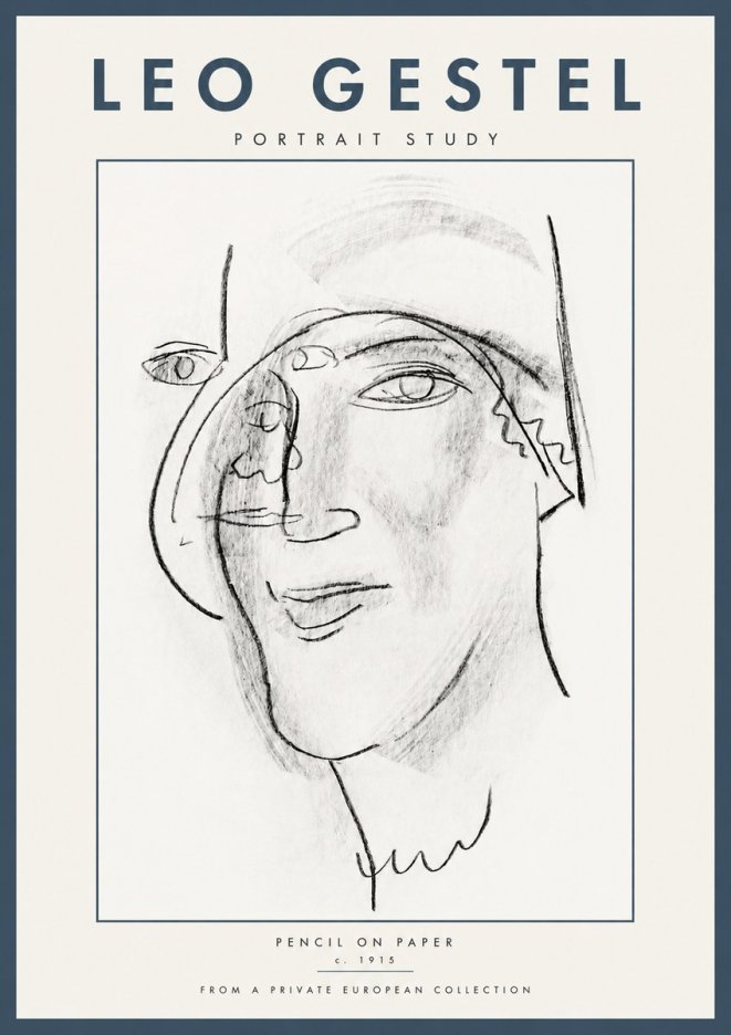 Leo Gestel Portrait Study II No5 - Plakat