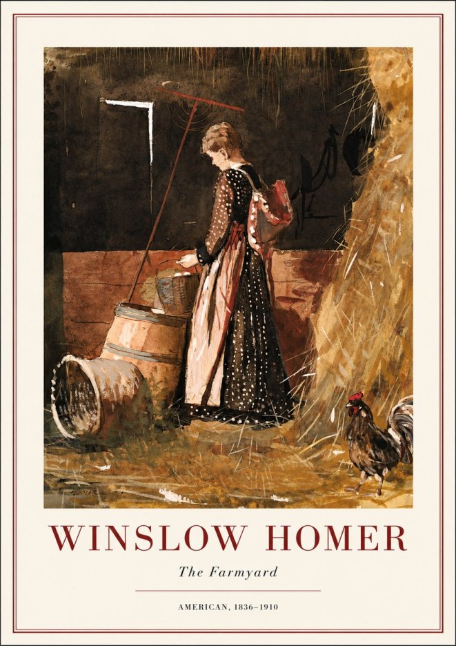 Winslow Homer The Farmyard No3 - Plakat