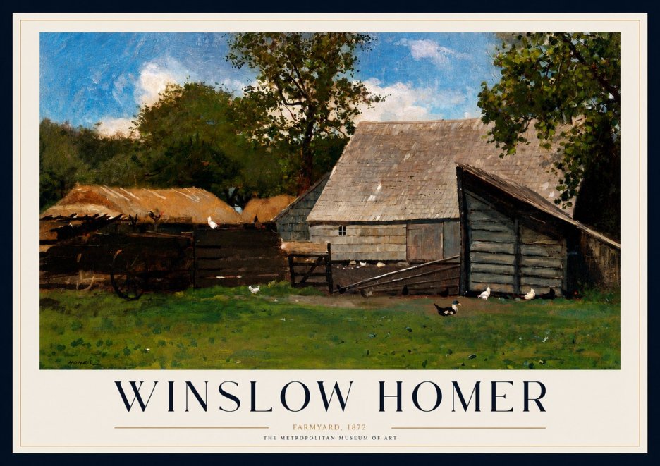 Winslow Homer Farmyard, 1872 No3 - Plakat