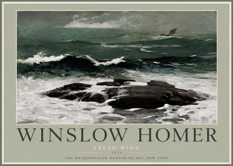 Winslow Homer Fresh Wind No2 - Plakat