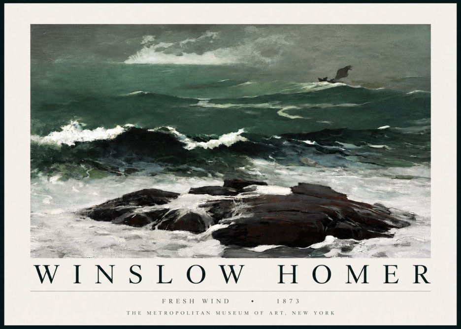 Winslow Homer Fresh Wind No3 - Plakat