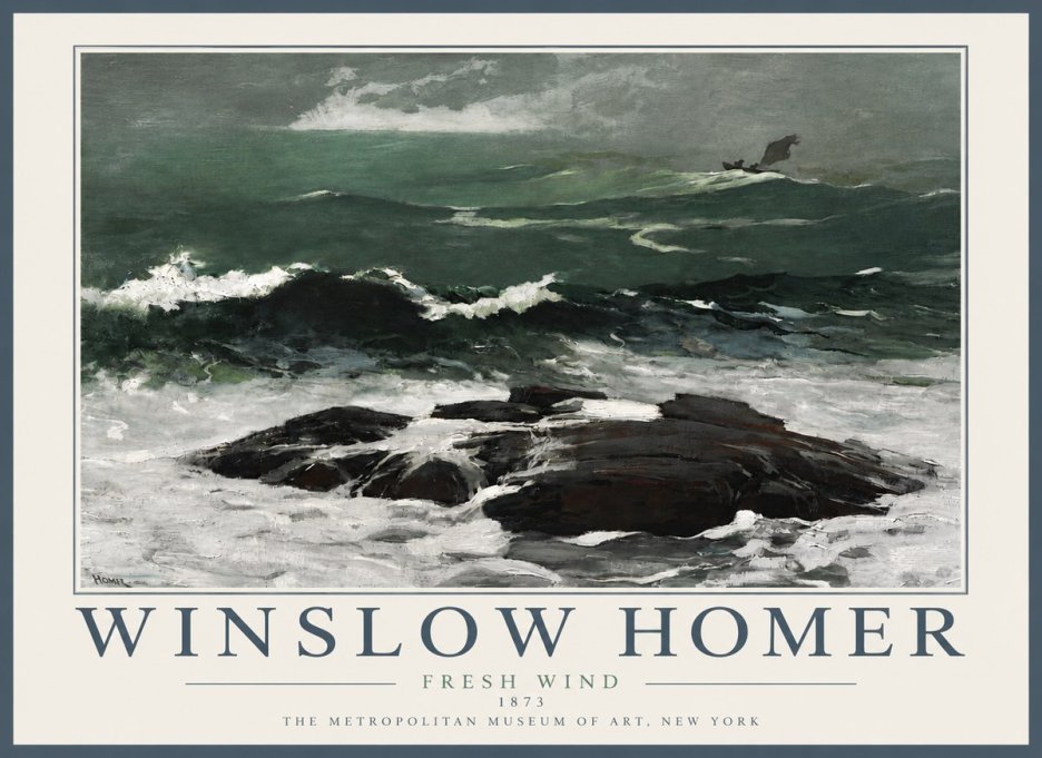 Winslow Homer Fresh Wind No5 - Plakat