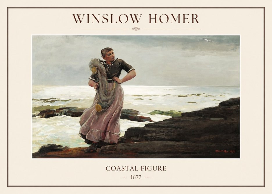 Winslow Homer Coastal Figure No1 - Plakat