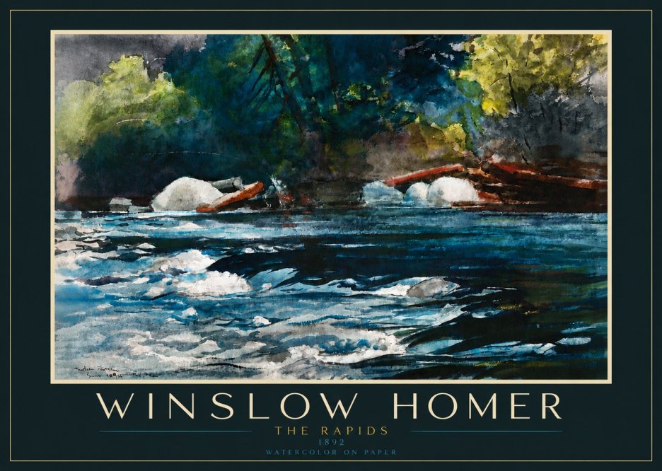 Winslow Homer The Rapids No5 - Plakat