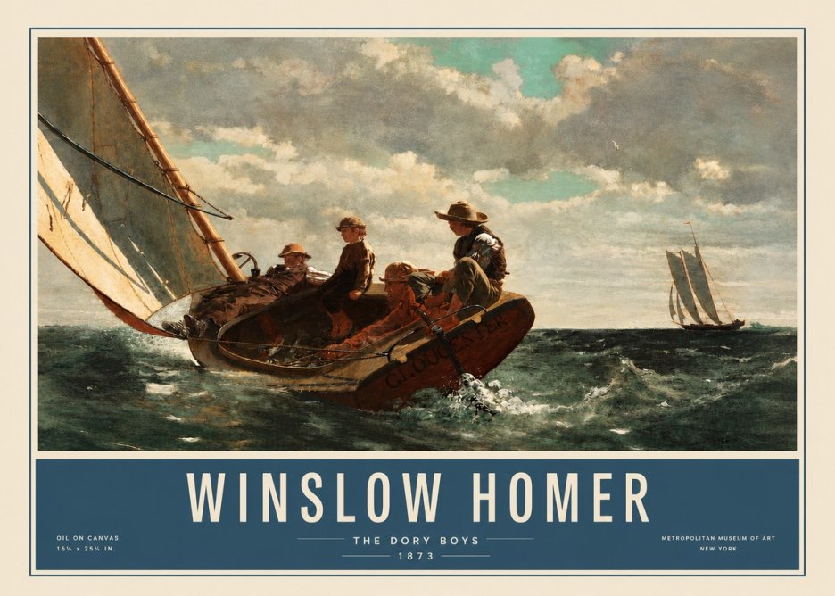 Winslow Homer The Dory Boys No3 - Plakat