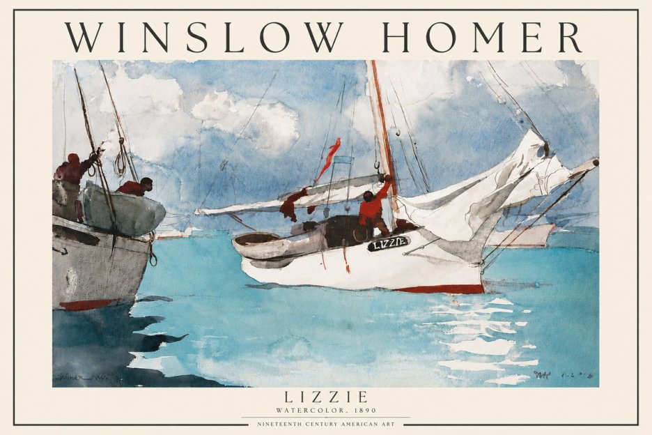 Winslow Homer Lizzie No3 - Plakat