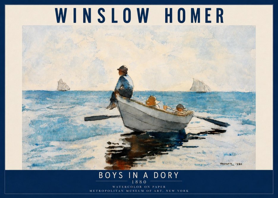 Winslow Homer Boys in a Dory I No4 - Plakat
