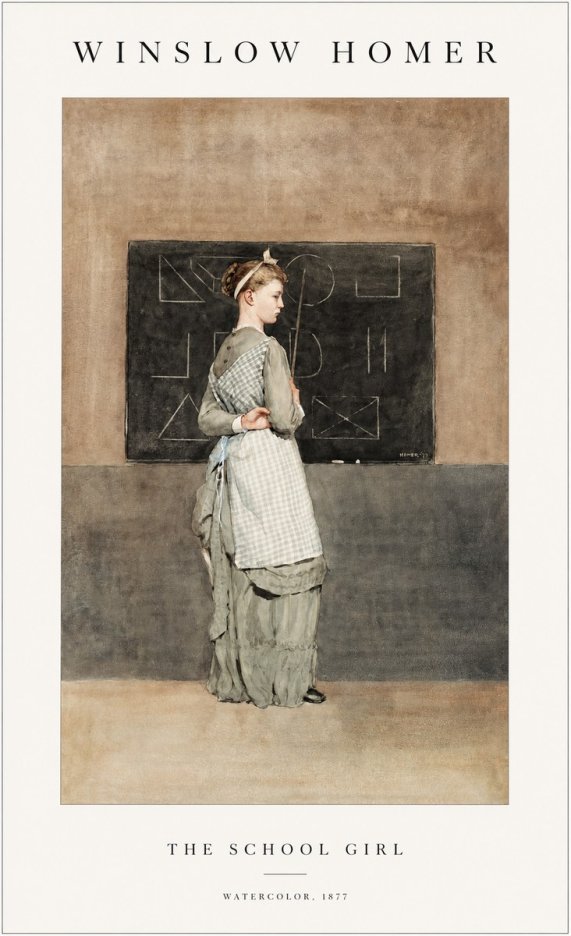 Winslow Homer The School Girl No1 - Plakat