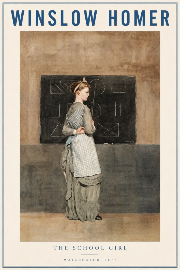 Winslow Homer The School Girl No5 - Plakat