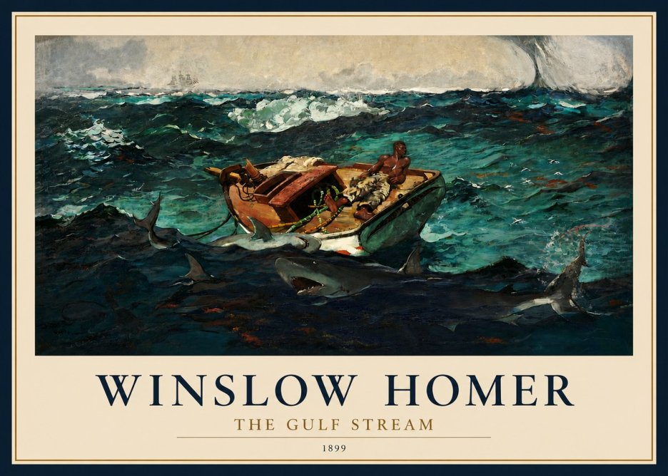 Winslow Homer The Gulf Stream No2 - Plakat