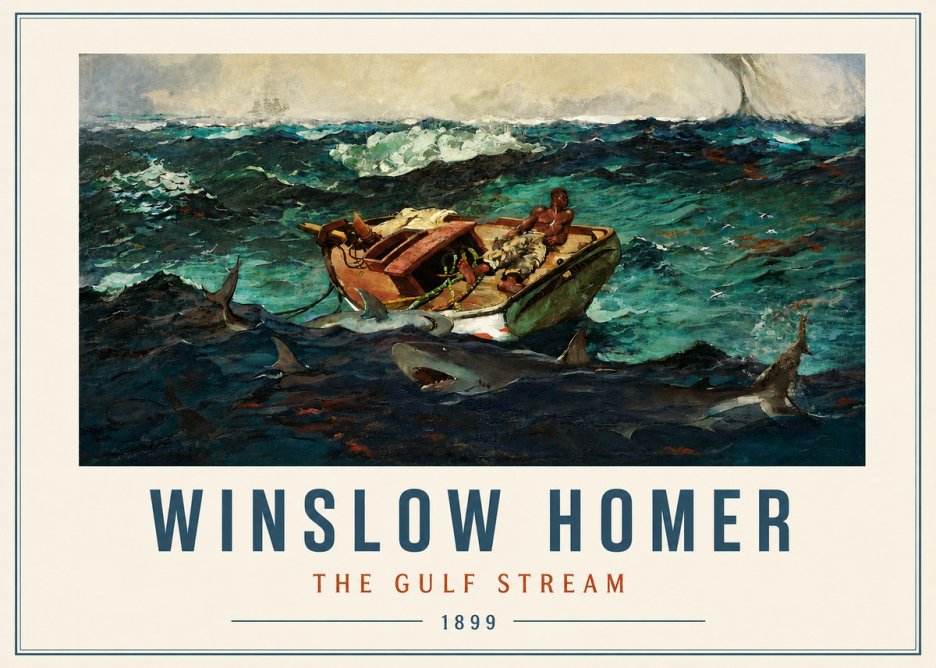 Winslow Homer The Gulf Stream No3 - Plakat