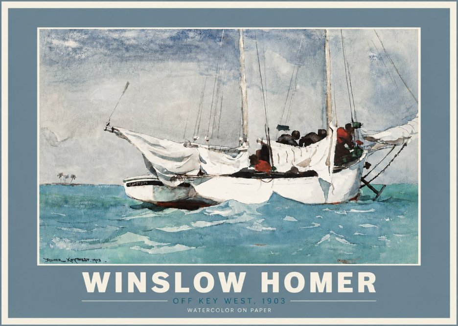 Winslow Homer Off Key West, 1903 No5 - Plakat