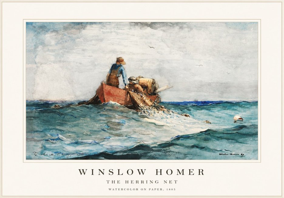 Winslow Homer The Herring Net II No1 - Plakat