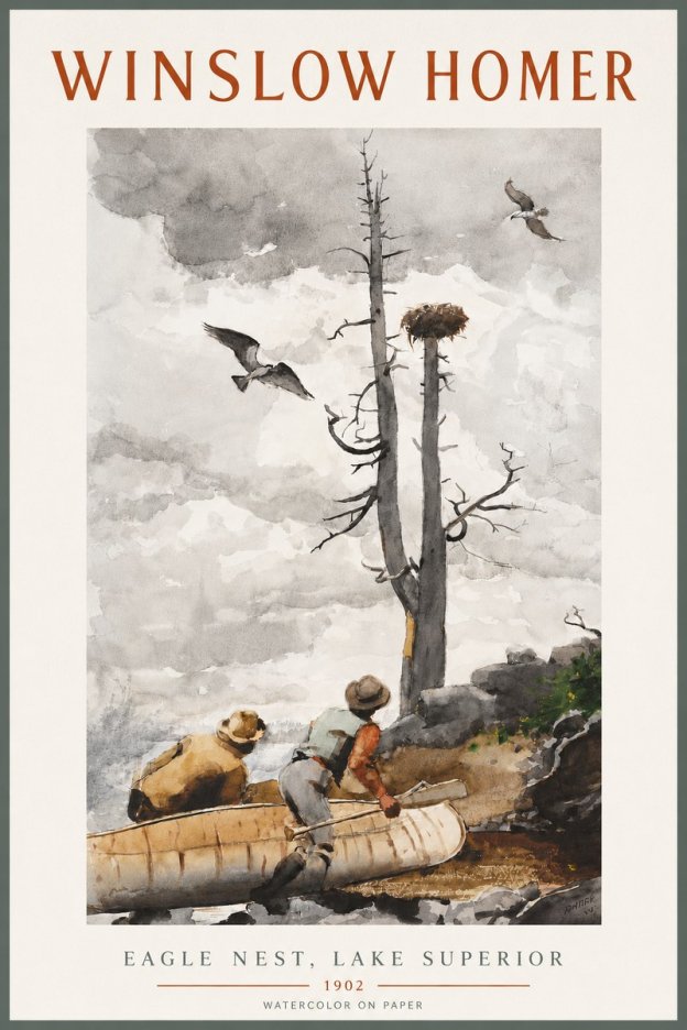 Winslow Homer Eagle Nest, Lake Superior No4 - Plakat