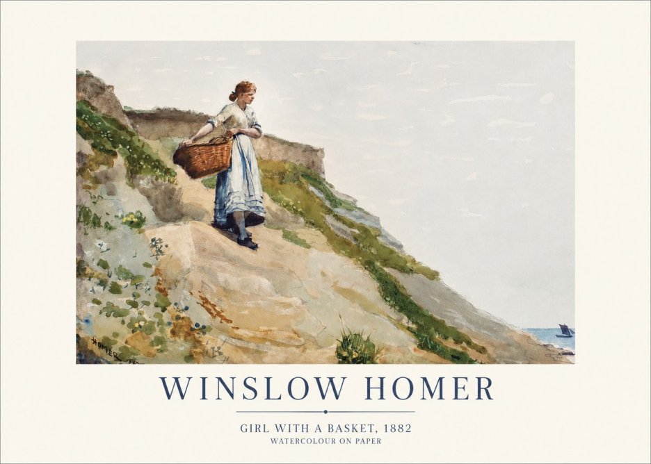 Winslow Homer A Coast Girl No2 - Plakat