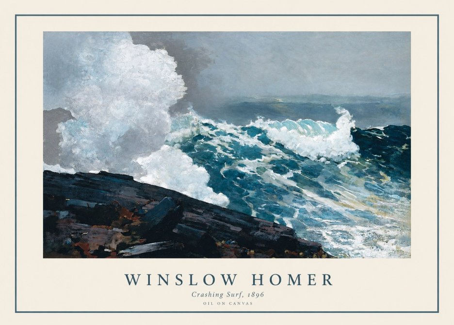 Winslow Homer Crashing Surf, 1896 No1 - Plakat