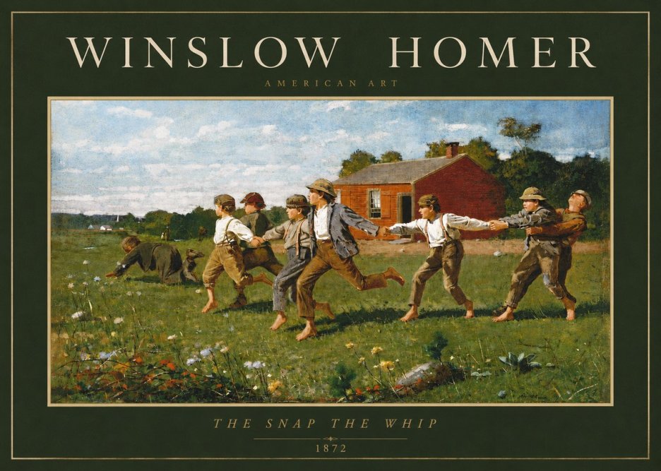 Winslow Homer The Snap the Whip No2 - Plakat