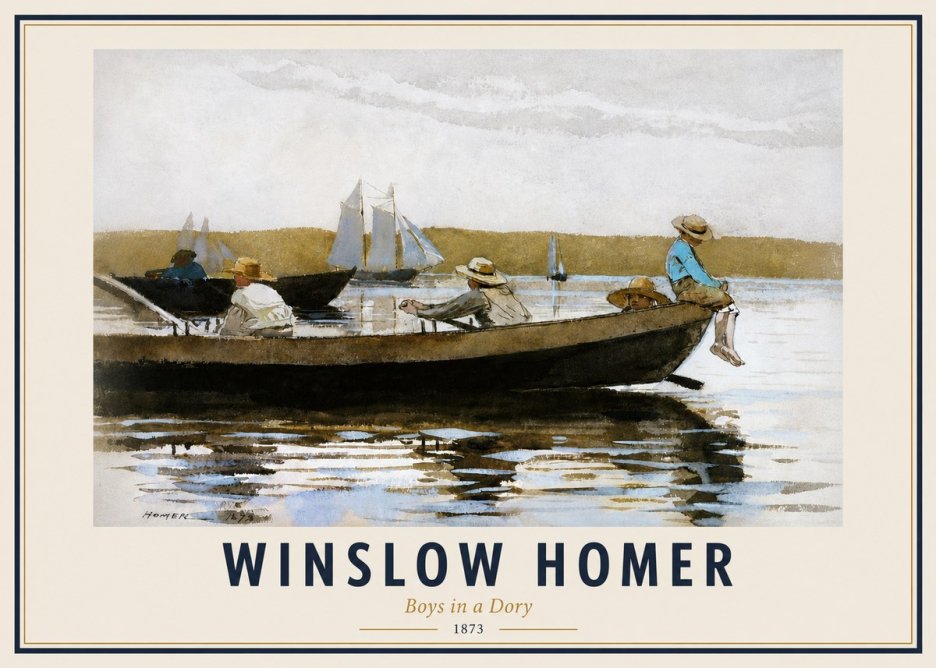 Winslow Homer Boys in a Dory II No4 - Plakat