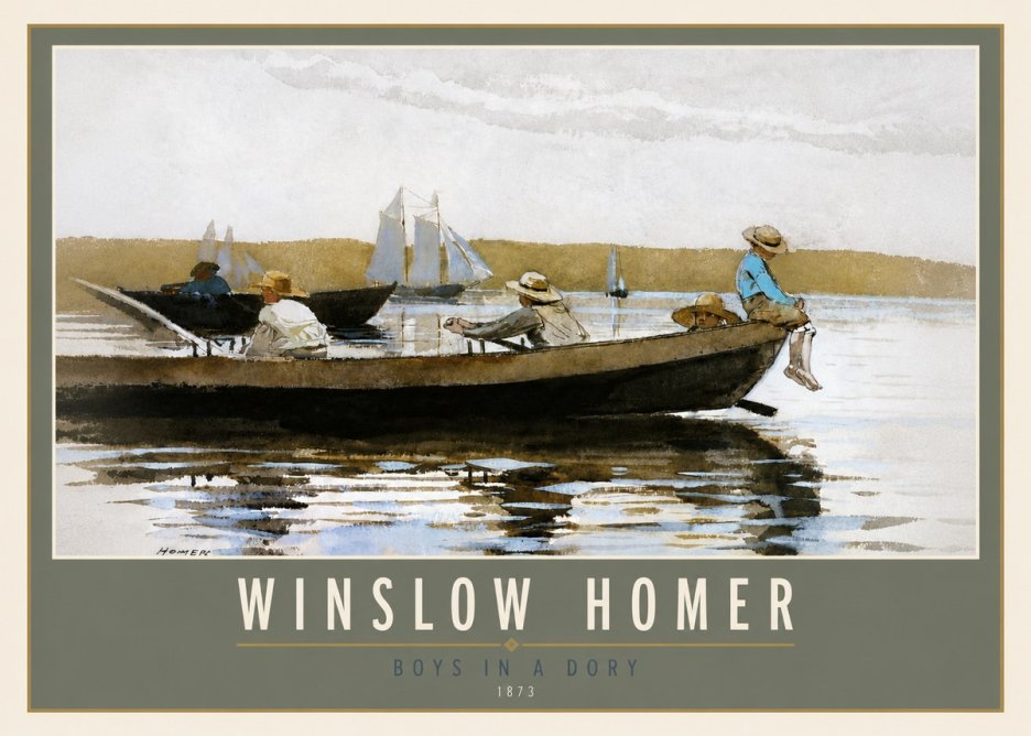 Winslow Homer Boys in a Dory II No5 - Plakat