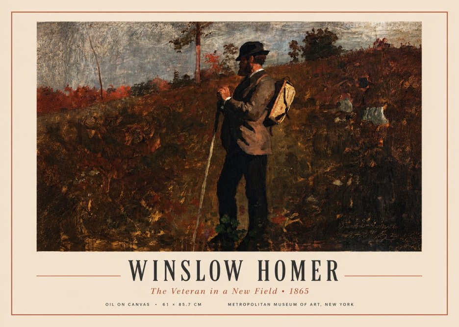 Winslow Homer The Veteran in a New Field No3 - Plakat