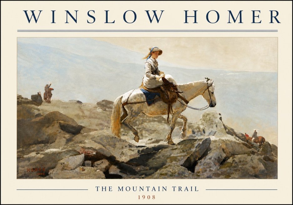 Winslow Homer The Mountain Trail No5 - Plakat