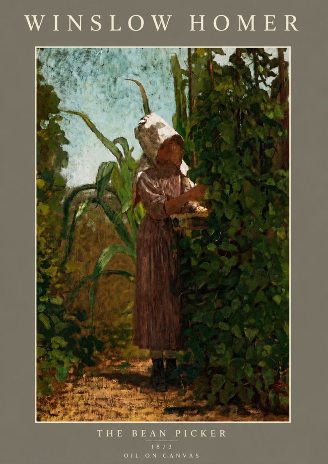 Winslow Homer The Bean Picker No5 - Plakat