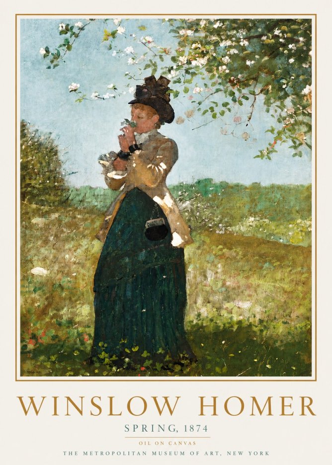 Winslow Homer Spring No3 - Plakat