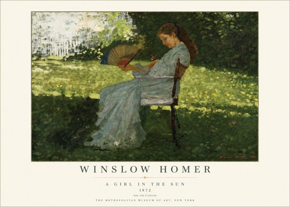 Winslow Homer A Girl in the Sun No3 - Plakat