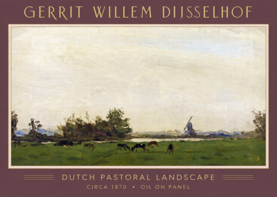 Gerrit Willem Dijsselhof Dutch Pastoral Landscape No4 - Plakat