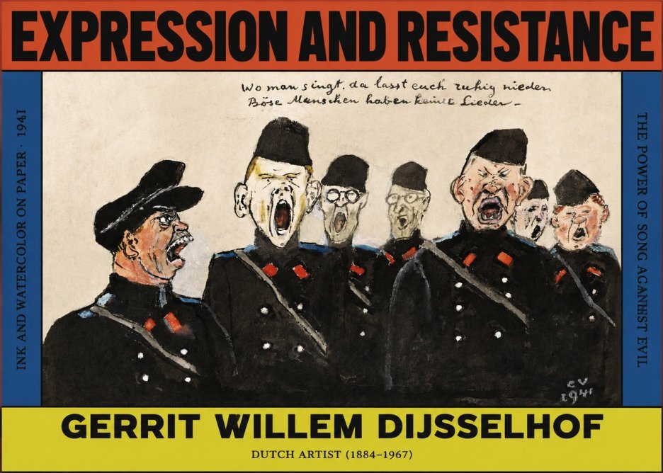 Gerrit Willem Dijsselhof Where Men Sing, There You May Rest in Peace; Evil People Have No Songs. No2 - Plakat