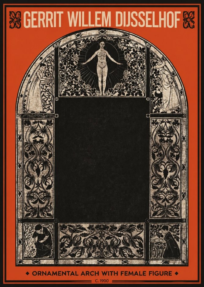 Gerrit Willem Dijsselhof Ornamental Composition - Design for a Printed Panel No3 - Plakat