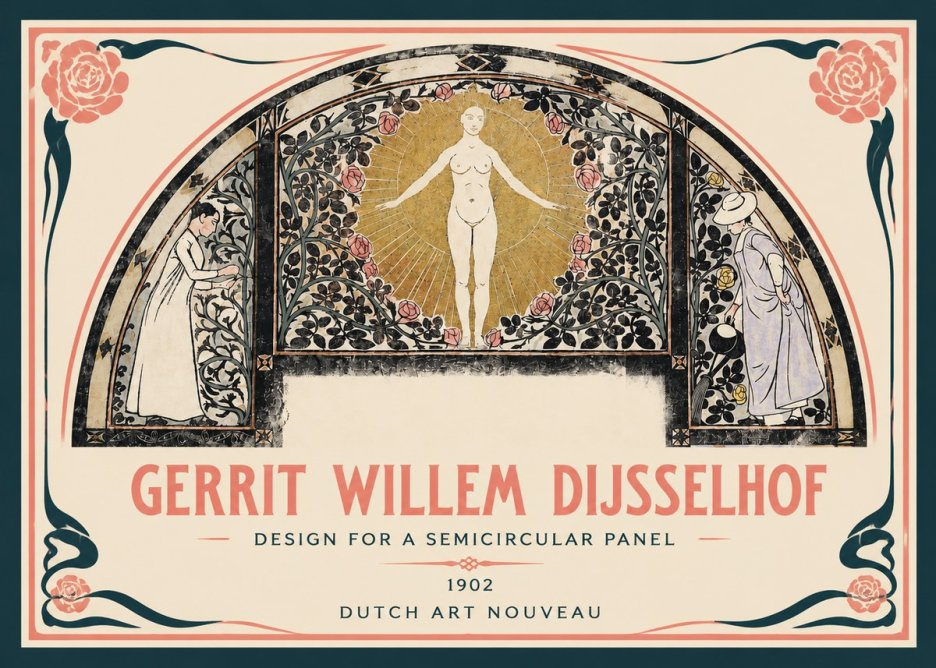 Gerrit Willem Dijsselhof Nature's Awakening No4 - Plakat