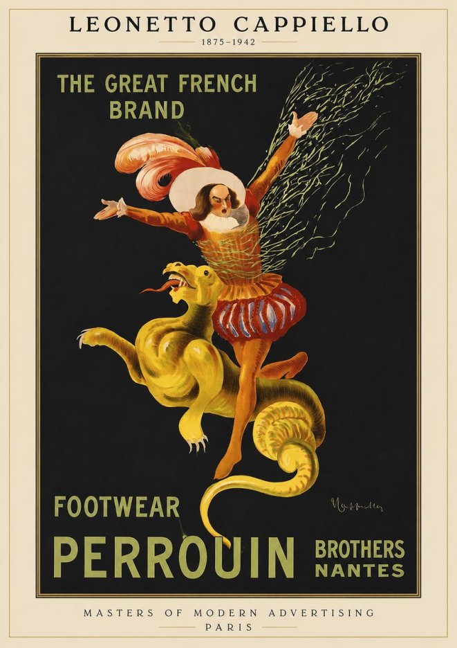 Leonetto Cappiello Footwear Perrouin No1 - Plakat