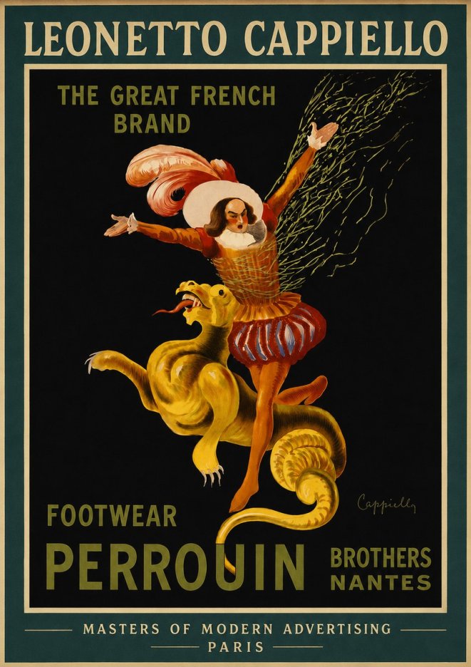Leonetto Cappiello Footwear Perrouin No4 - Plakat