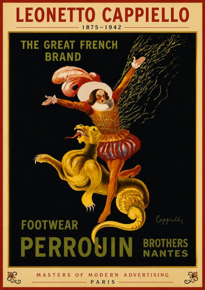 Leonetto Cappiello Footwear Perrouin No6 - Plakat