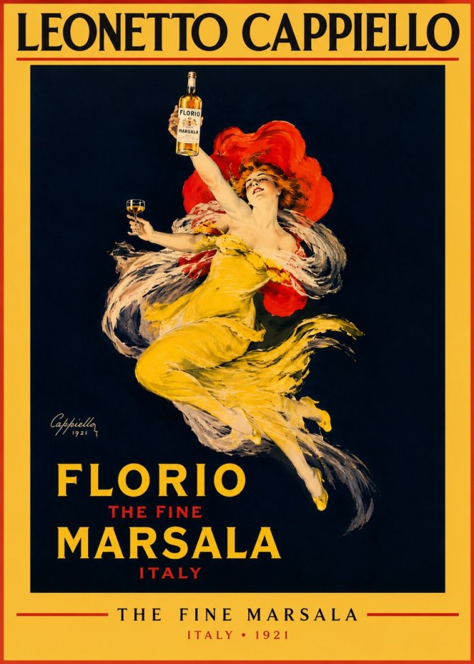 Leonetto Cappiello Florio the Fine Marsala No5 - Plakat