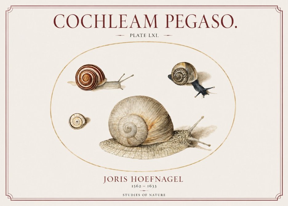 Joris Hoefnagel The Four Snails No2 - Plakat