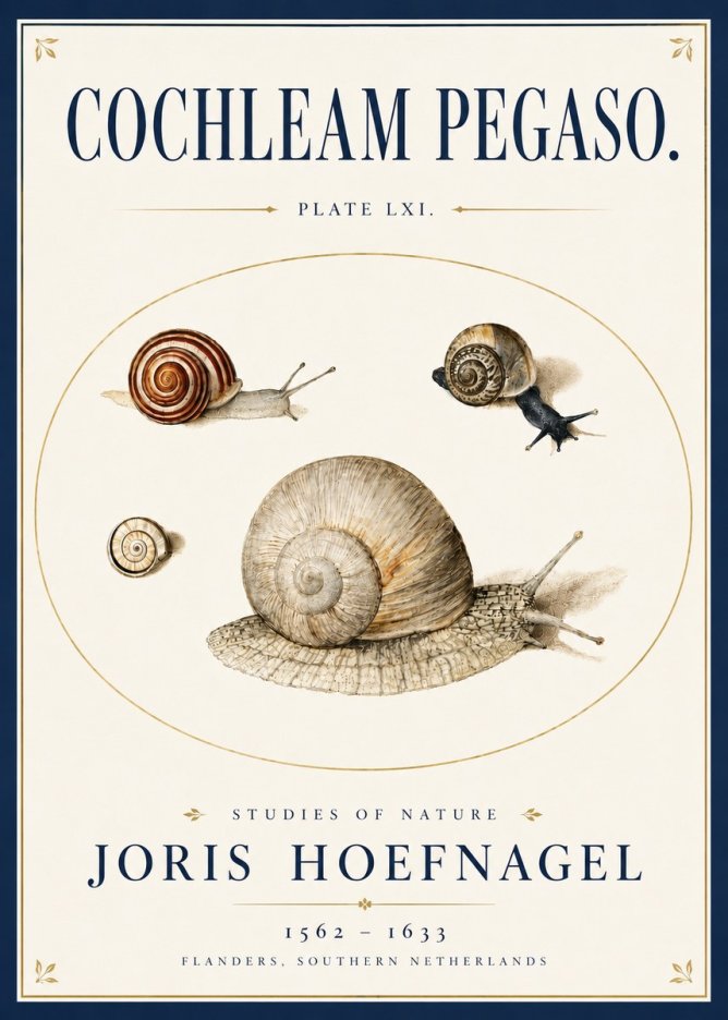 Joris Hoefnagel The Four Snails No6 - Plakat