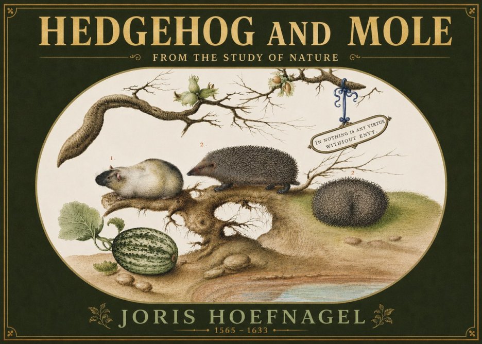 Joris Hoefnagel Hedgehog and Mole No4 - Plakat