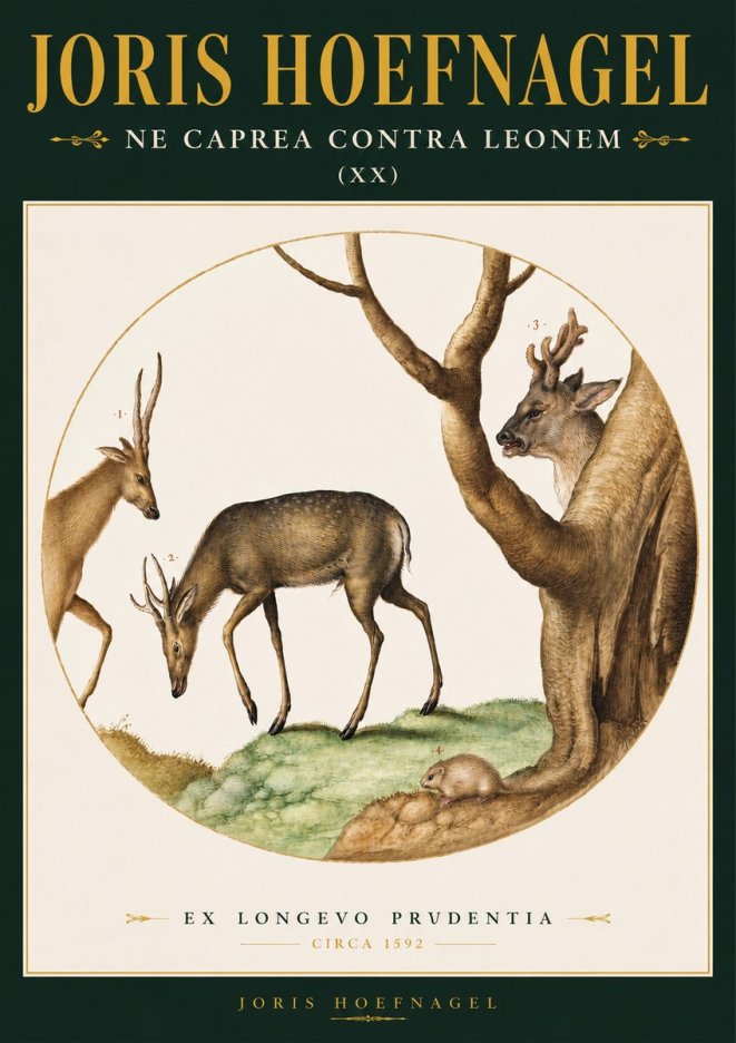 Joris Hoefnagel Do Not Rush Against the Lion. No4 - Plakat