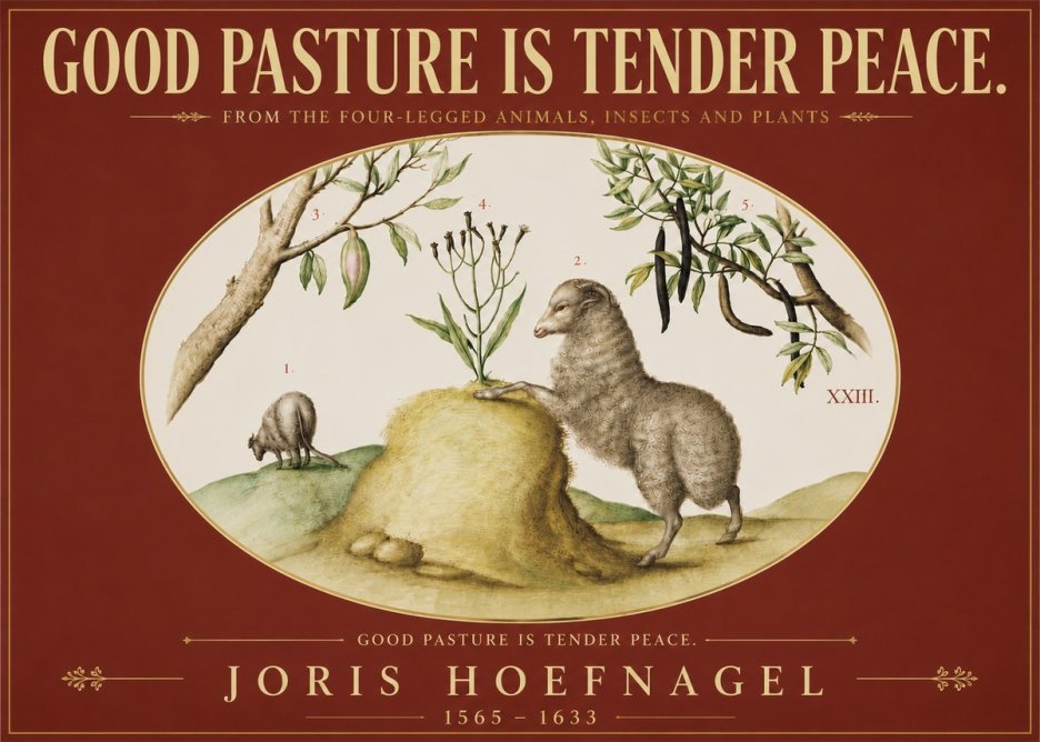 Joris Hoefnagel Good Pasture Is Tender Peace. No5 - Plakat