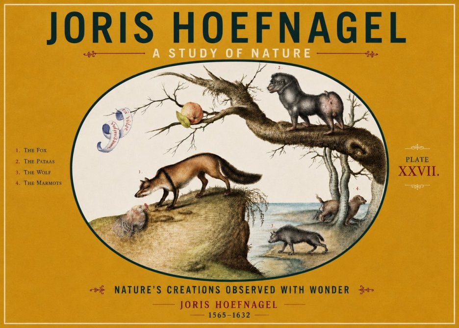 Joris Hoefnagel A Study of Nature - Plate Xxvii No4 - Plakat